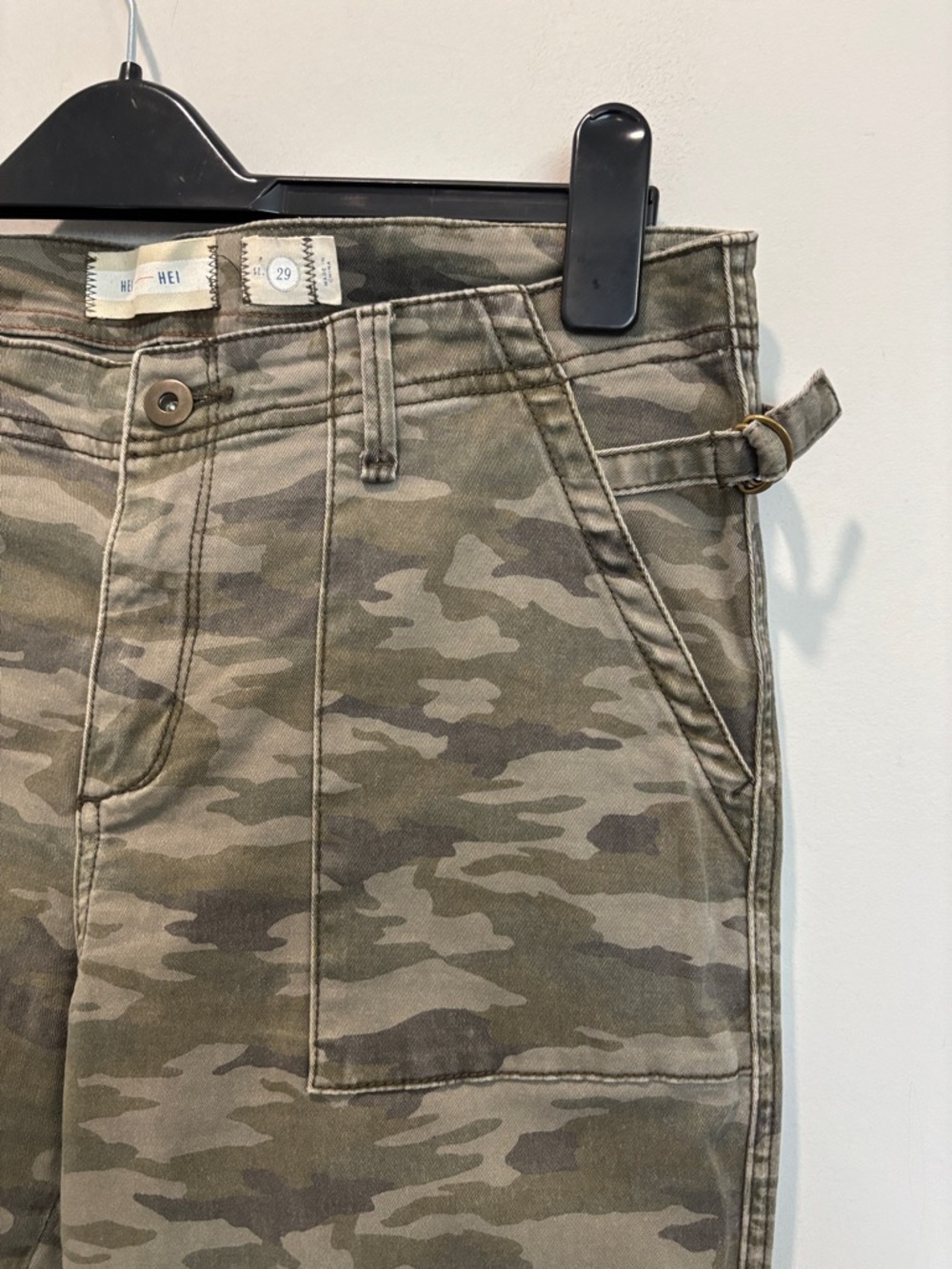 Anthro Hei Hei Camo Utility Pants Skinny Mid Rise 29 Casual Weekend Coastal Chic - Picture 4 of 13